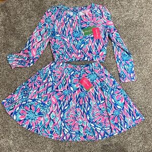 NWT Lilly Pulitzer Carlita 2 piece Crop Top Skort Set Shake It Up size XS